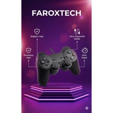 AyrStore Buğz Siyah Kablolu Titreşimli Analog Joystick Pc Uyumlu Bluetooth'suz Garantisiz - Elektronik