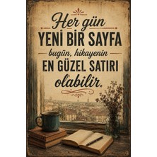 Lucena Retro Edebi Sözlü Mdf Duvar Tablosu Vintage Dekoratif Motivasyon Tablosu 11