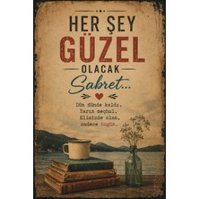 Lucena Retro Edebi Söz Ahşap Mdf Tablo Dekoratif Duvar Panosu Vintage Tasarım 13