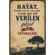 Lucena Retro Edebi Sözlü Mdf Duvar Tablosu Vintage Dekoratif Motivasyon Yazılı Pano 48
