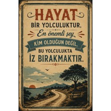 Lucena Retro Edebi Sözlü Mdf Duvar Tablosu Vintage Dekoratif Motivasyon Duvar Panosu 51