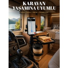 Stylmenplus Araç Içi Telefon Tutucu ve Bardaklık Organizeri Çok Amaçlı Tasarım