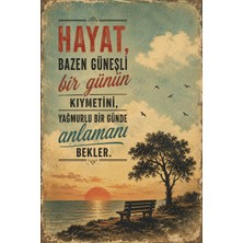 Lucena Retro Edebi Sözlü Mdf Duvar Tablosu Vintage Dekoratif Motivasyon Tablosu 22