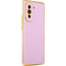 Musal Huawei Nova 10 Kılıf Kamera Korumalı Altın Kenar Tasarım Silikon