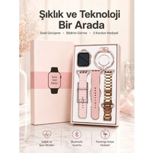 M Merc Giyim Akıllı Saat Amoled Ekran 3 Kordonlu Aksesuar Hediyeli Sesli Görüşme
