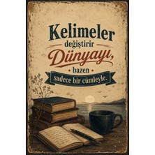 Lucena Retro Edebi Sözlü Mdf Duvar Tablosu Vintage Dekoratif Yazılı Duvar Dekoru 26