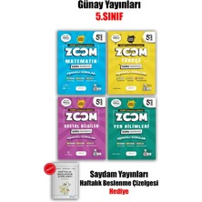 Günay Yayınları Zoom 2026 Yeni 5 Sınıf Türkçe-Matematik-Fen-Sosyal Zoom Soru Bankası 4 Lü Set Maarif Model