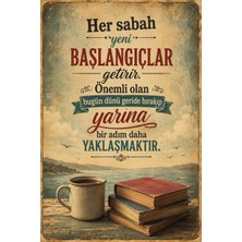 Lucena Retro Motivasyon Sözlü Mdf Duvar Tablosu Dekoratif Edebi Yazılı Vintage Tasarım 6