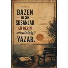 Lucena Retro Edebi Söz Ahşap Mdf Duvar Tablosu Dekoratif Motivasyon ve Kitap Sever Hediyesi 31