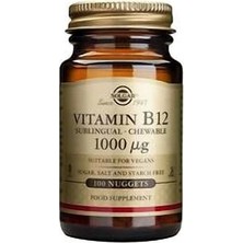 Solgar 100 Tablet 1000 Mcg Vitamin B12 Vegan İçerik ile Enerji Metabolizmasına Destek