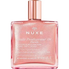 Nuxe Huile Prodigieuse Or Pembe Parıltılı Çiçeksi Çok Amaçlı Kuru Yağ 50 ml