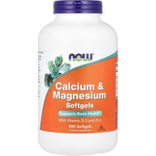Now Foods Calcium & Magnesium Softgels With Vitamin D-3 And Zinc 240 Softgels