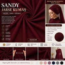 Simline Sandy Jarse Kumaş Gelin Başı Türban Tasarımları