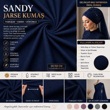 Simline Sandy Jarse Kumaş Gelin Başı Türban Tasarımları