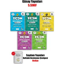 Günay Yayınları 2026 Yeni 5 Sınıf Zoom Türkçe-Matematik-Fen-Sosyal-Din Zoom Soru Bankası 5 Li Set Maarif Model