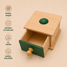 Montessori Gemisi Montessori Çekmeceli Karar Kutusu Küre | Ahşap Toddler Karar Kutusu | İnce Motor ve El-Göz Koordinasyonu Materyali | Toddler Materyal | Ahşap Oyuncak | Okul Öncesi Eğitim Materyali
