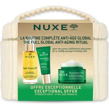 Nuxe Nuxuriance Ultra Yaşlanma Karşıtı Bakım Seti - Serum 30 ml + Göz ve Dudak Kremi 15 ml + Yüz Kremi 50 ml