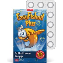 Easyfishoil Plus Tutti Frutti Aromalı Balık Yağı 30 Çiğnenebilir Jel