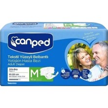 Canped Tekstil Yüzeyli Belbantlı Medium 30 Adet