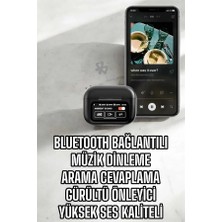 Ruhes Kablosuz Bluetooth Kulaklık Ekranlı Uzun Şarj Süreli Anc Destekli