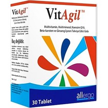 Allergo Vitagil Multivitamin Mineral COQ10 Beta Karoten Ginseng 30 Tablet