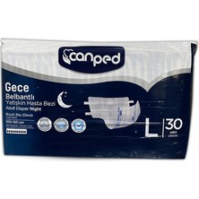 Canped Belbantlı Yetişkin Hasta Bezi Gece Large 30'lu