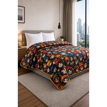 Bella Home Yatak Örtüsü | Çok Amaçlı | 100% Polyester | Hassas Tuşeli | Basklı | Lüx - Premium | 200 cm x 220 cm