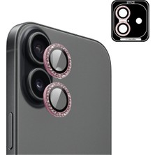 iPhone 17 Için Ipg Prolens Kamera Lens Koruyucu Elmas Taş Çerçeveli, Kırılmaz Cam