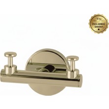 Premium Pirinç Lotus 2'li Askılık Gold