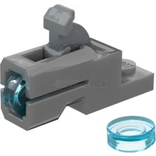 LEGO Minifigür Silahları: Star Wars Mermi Fırlatıcı, Patlatıcı, Ateşleyici Şeffaf Mavi Mini Moc