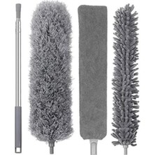 Esranın Dünyası Krafz® Home Teleskopik 3'lü Mop Toz Alma Püskülü Çok Fonksiyonlu Temizlik Seti,boşluk ve Tavan Temizliği Için Uzayabilir Toz Alma Seti