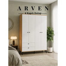 Cozibo Arven 4 Kapılı 2 Çekmeceli Dolap, Gardrop