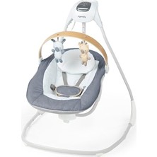 Esranın Dünyası Ingenuity Simplecomfort Kompakt Yatıştırıcı Salıncak, Döner Çubuk, Dönen Koltuk, 6 Hız Seçeneği, 0 Aylık Ile 9 Aylık Arasındaki Bebekler Için, 9 Kg’a Kadar, Chambray