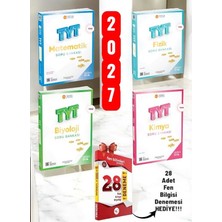 ÜçDörtBeş Yayınları 345-2027 Tyt Matematik-Fizik-Kimya-Biyololoji Soru Bankası 4'lü Sayısal Fen Set ve 28 Adet Deneme