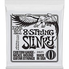Esranın Dünyası Ernie Ball Slinky 8 Telli Nikel Yara Elektro Gitar Telleri, Ölçü 10-74