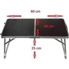 Empressco 60X40CM Katlanır Kamp Masası Siyah Yükseklik 25CM