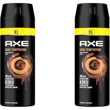 Esranın Dünyası Axe Erkek Deodorant & Bodyspray Dark Temptation 48 Saat Etkileyici Koku 200 ml (2 Paketi)