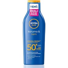 Esranın Dünyası Nıvea Sun SPF50 Güneş Koruyucu Losyon 200ML, 48 Saat Nemlendirici, Suya Dayanıklı, Anında Koruma