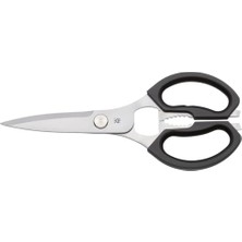 Esranın Dünyası Wmf 23 cm Mutfak Makası, Cromargan® Yüksek Kaliteli Paslanmaz Çelik, Plastik Sap, Şişe Açacaklı ve Konserve Kapağı Kaldırıcılı Çok Amaçlı Makas