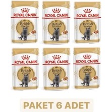 Esranın Dünyası Royal Canin British Shorthair Adult Yetişkin Yaş Kedi Sı 85 gr x 6 Adet
