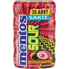 Mentos Sour Çilek Aromalı Draje Sakız 56 gr *1'li
