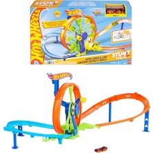 Esranın Dünyası Hot Wheels Hızlı Fırlatma ve Döngü Parkuru Oyun Seti Hot Wheels Hızlı Fırlatma ve Döngü Parkuru Oyun Seti ve 1:64 Ölçekli Metal Oyuncak Araba, Çarpışma Temalı Pist Seti JBX65