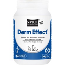 Esranın Dünyası Natur Derm Effect Kedi ve Köpek Deri ve Tüy Sağlığı Desteği 30 Softjel Tablet