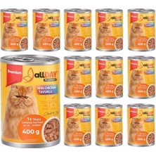 Esranın Dünyası Allday Tavuklu Kedi Konservesi 400 gr x 12 Adet