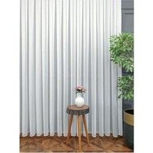 Esranın Dünyası Özel Ürünüdür Vakko Bambu Tül 1 3 Sık Pileli Dökümlü ve Ütü Istemez,kırık Beyaz 225 x 260