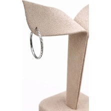 Lazer Işlemeli Halka Küpe - KP00669