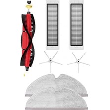 Esranın Dünyası Ibrush 7 Parça Roborock S5 Max Beyaz Yan Fırçalı Ultra Set, Roborock S5 Max S50 S6 S6 Maxv S6 Pure ile Uyumlu Ultra 7 Parça Beyaz Yan Fırçalı Set