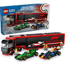 Esranın Dünyası LEGO City RB20 ve AMR24 F1 Arabalı F1 Kamyonu 60445 | 8 Yaş ve Üzeri Çocuklar Için Yarış Arabalı Yaratıcı Oyuncak Yapım Seti Doğum Günü Hediyesi (1086 Parça)