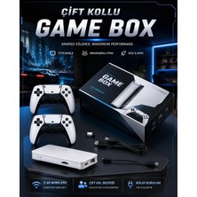 Decostyle 4K 3D Hd Görüntü Kaliteli Kablosuz Çift Kollu 20.000 Oyunlu Retro Oyun Konsolu Tv Box
