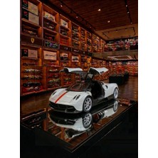 Oyuncak Sahili Pagani Huayra Orijinal Model Metal Araba Kapıları Yukarı Açılır Çekbırak 13CM Orjnal Diecast Koleksiyon Beyaz Modifiyeli
